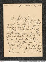 Nachlass Franz Steindachner, Brief von Vladoj Sorljnga an Franz Steindachner (19.07.1904), Inv.Nr. 499.01, Seite 1
